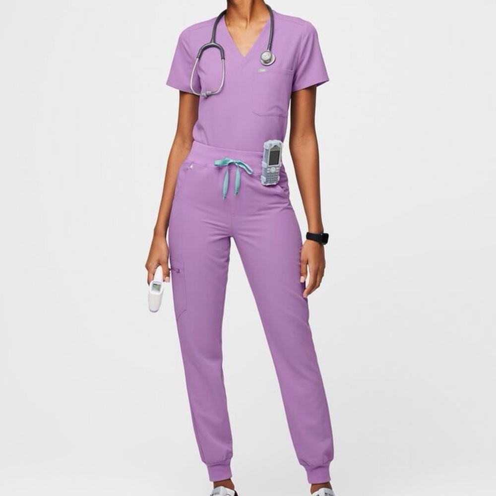 Figs Purple Scrub Top and Joggers